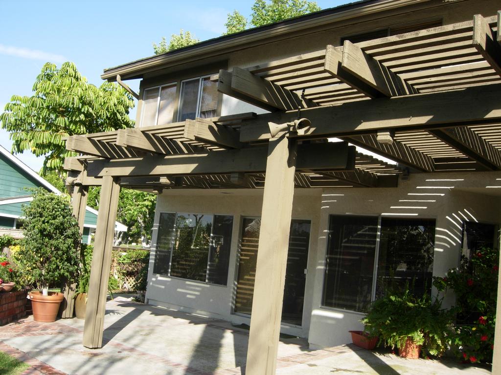 Woodbridge Irvine exterior residential patio cover staining painting Le Tourneau Painting in
